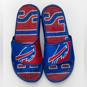 NFL Buffalo Bills Men's Slides Sandals Blue Red Size 7 / 8 Flip Flop Sandals